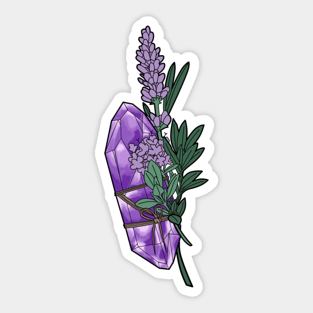 Amethyst and lavender Sticker by Qwerty